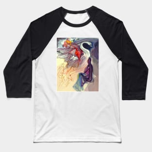 Language of the Birds Fantasy Abstract Dali Print Baseball T-Shirt